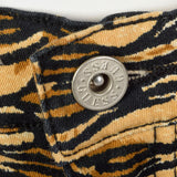 Small Guess Jeans Tiger Stripe Pants Mid Rise Cotton Animal Print