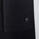 1960s Black Double Breasted Coat with Mink Collar