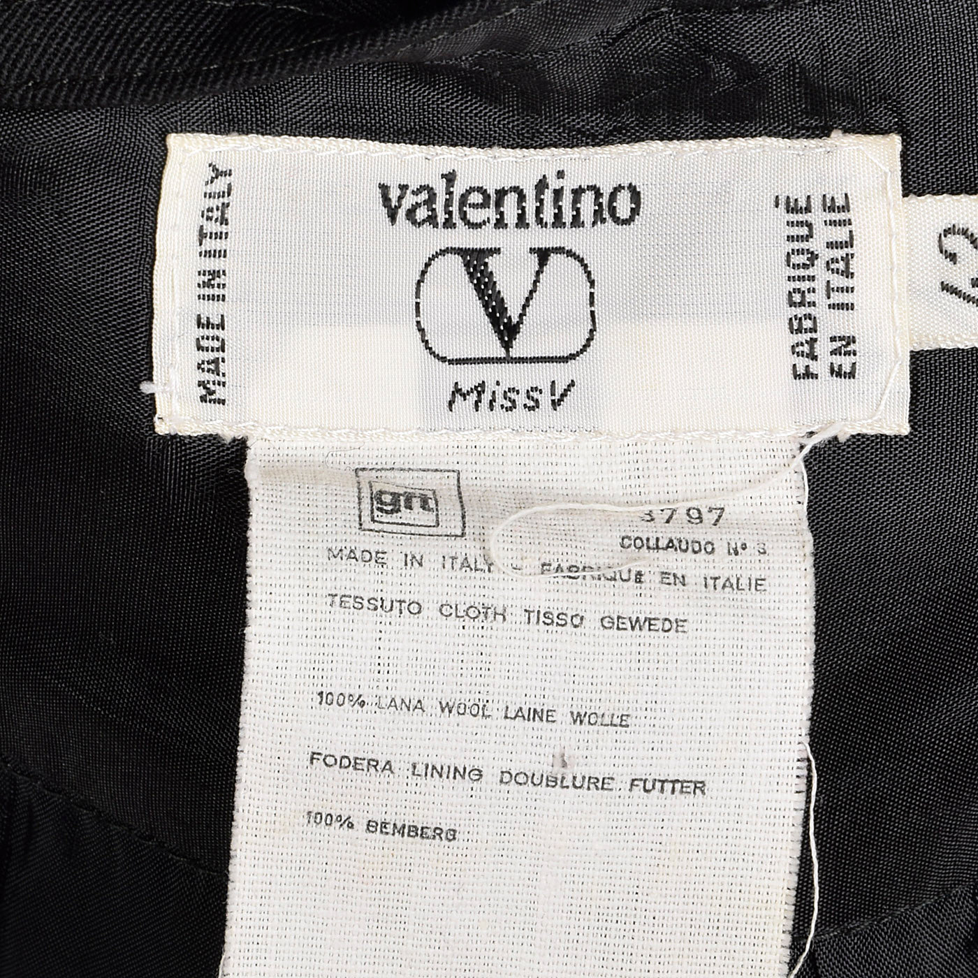 1990s Valentino Black Wool Sack Dress with a Pleated Back