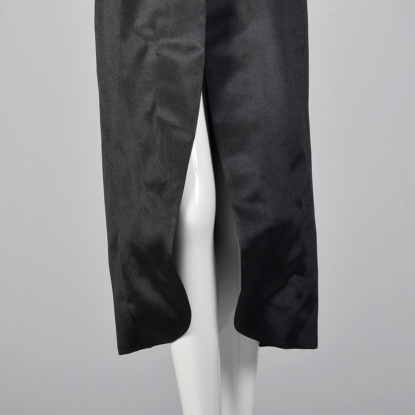 2000s Black Coat with Petal Hem