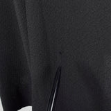1940s Black Peplum Dress with Woven Stripe Trim
