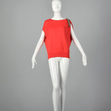 2000s Red Knit Top