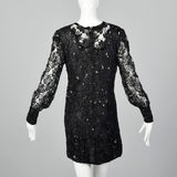 1970s Judith Ann Black Beaded Dress