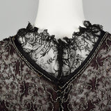 XS-Small 1910s Black Lace Overlay Beaded Dress