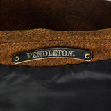 Medium 1960s Mens Pendleton Winter Coat Rust Brown Wool Jacket