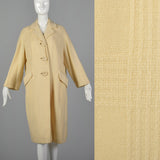 Small 1950s Cream Winter Coat