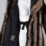 1970s Raccoon Fur Wrap Coat