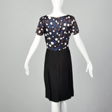 1960s Black and Floral Dress Set