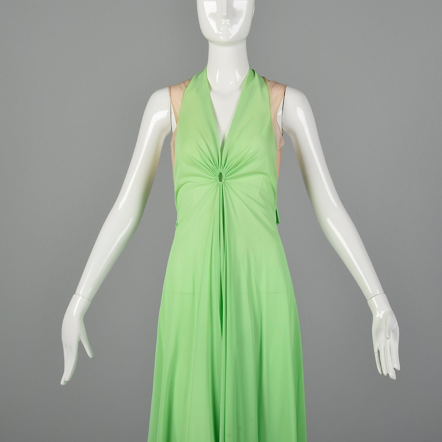 XS 1970s Illusion Neckline Negligee