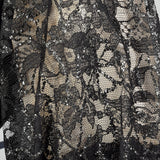 1960s Black Lace Sleeve Shift Dress
