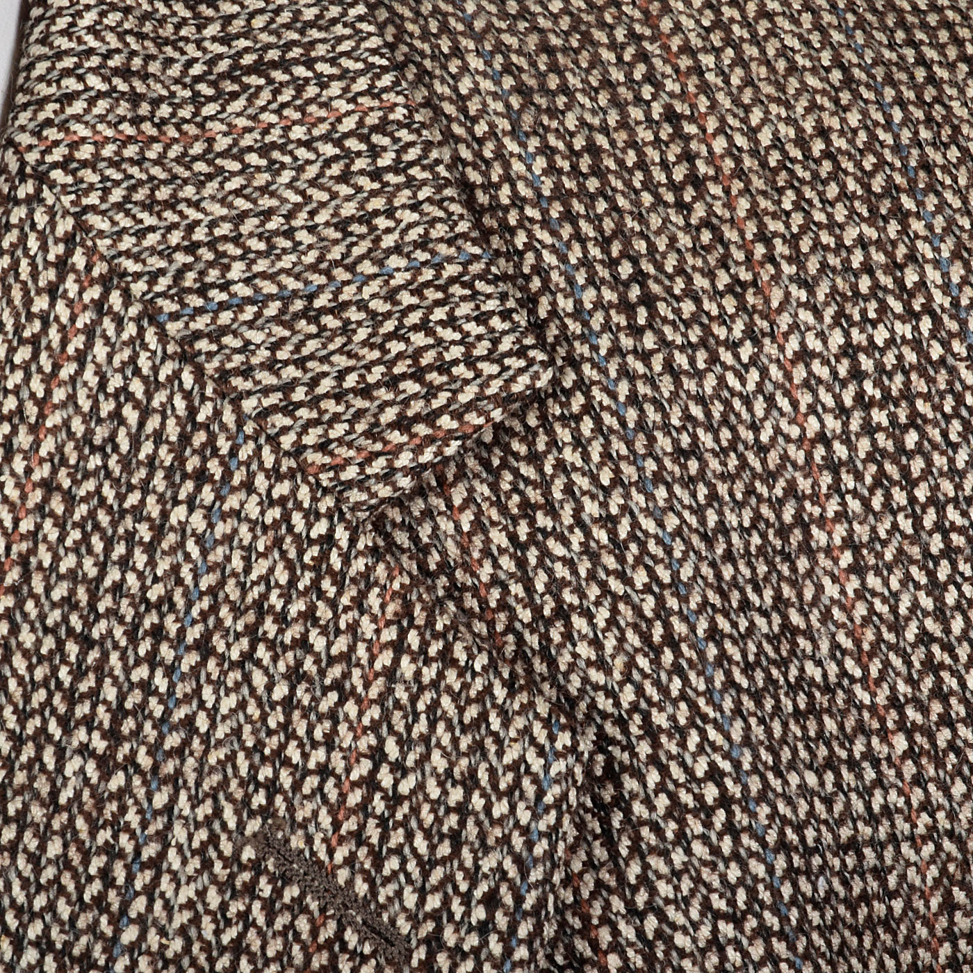 2000s Mens Brown Two Button Jacket with Rust Stripes