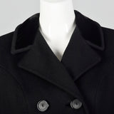 1960s Black Winter Skirt Suit with Boxy Jacket and Pencil Skirt