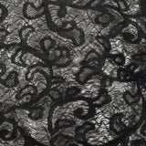 XS Dolce & Gabbana Off the Shoulder Black Sheer Lace Top