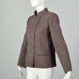 Small 1980s Blazer Jacket with Asian Inspired and symmetrical Details