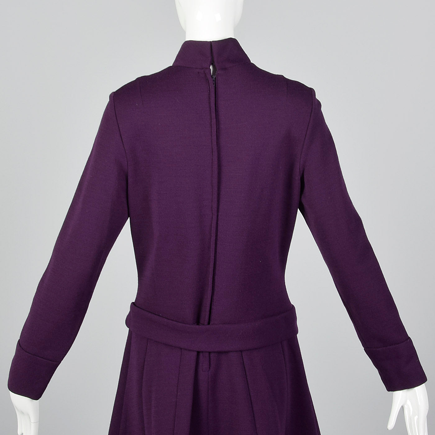 1960s Purple Knit Dress with Dropped Waist