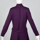 1960s Purple Knit Dress with Dropped Waist
