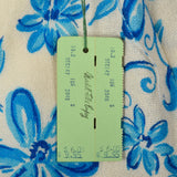 1960s Blue Floral Pencil Skirt