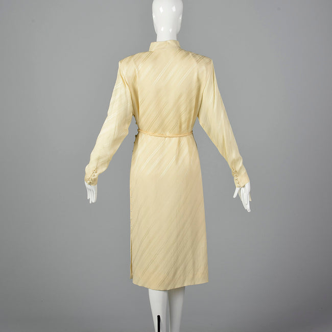 1980s Jean Louis Scherrer Boutique Silk Dress