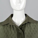 1976 Yves Saint Laurent Russian Collection Loose Green Quilted Jacket