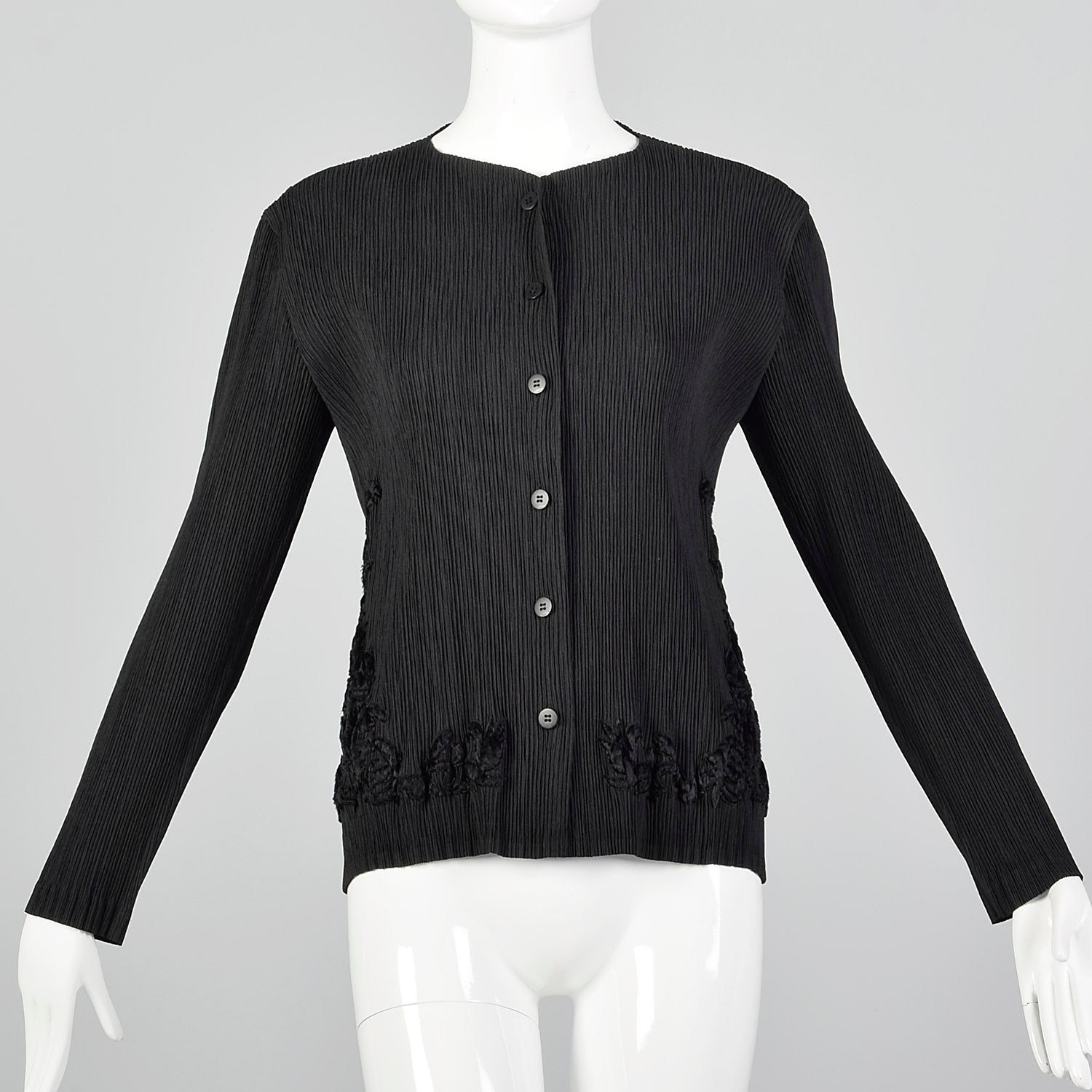 Medium Issey Miyake 1990s Pleated Cardigan