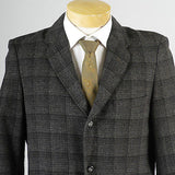 1950s Mens Gray Windowpane Jacket