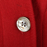 1980s Oversized Red Knit Cardigan