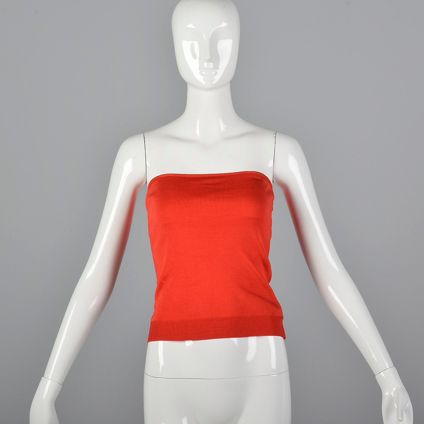 1970s Bill Haire Shiny Red Tube Top