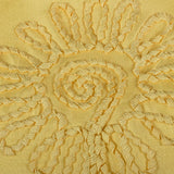 1960s Yellow Silk Shift Dress with Flower Applique