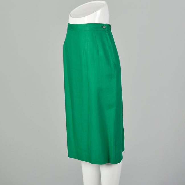 Medium Valentino Studio 1990s Linen Skirt