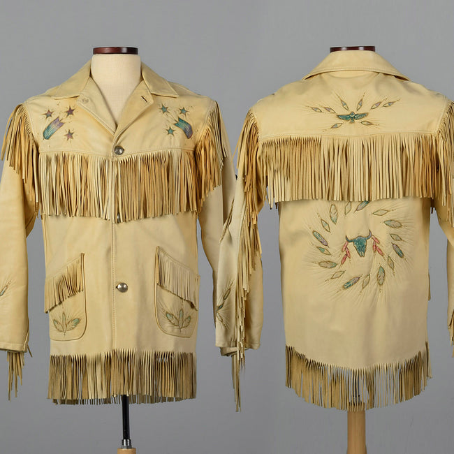 Jos Binne One of a Kind Hand Painted Deerskin Leather Jacket