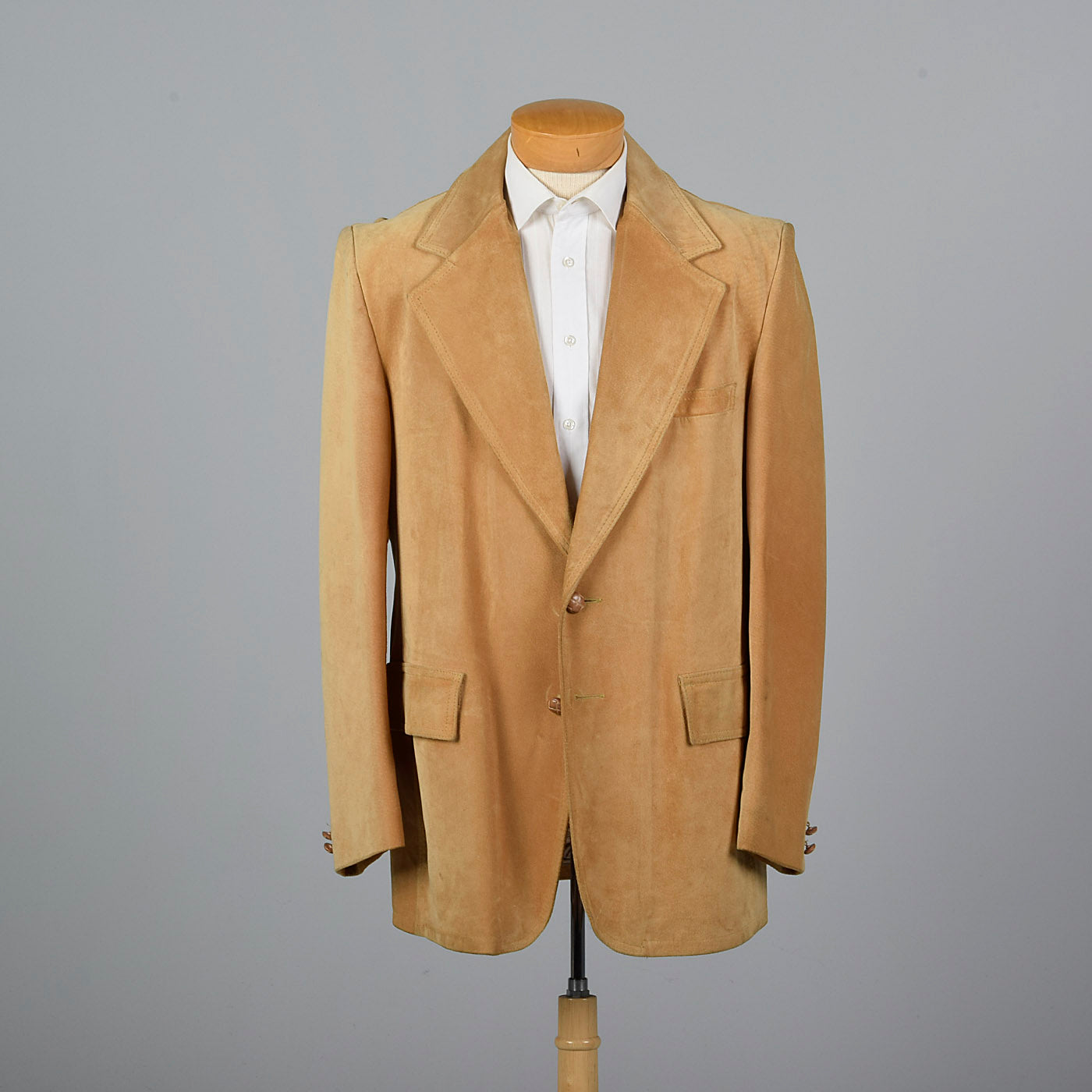 1970s Mens Brown Suede Blazer