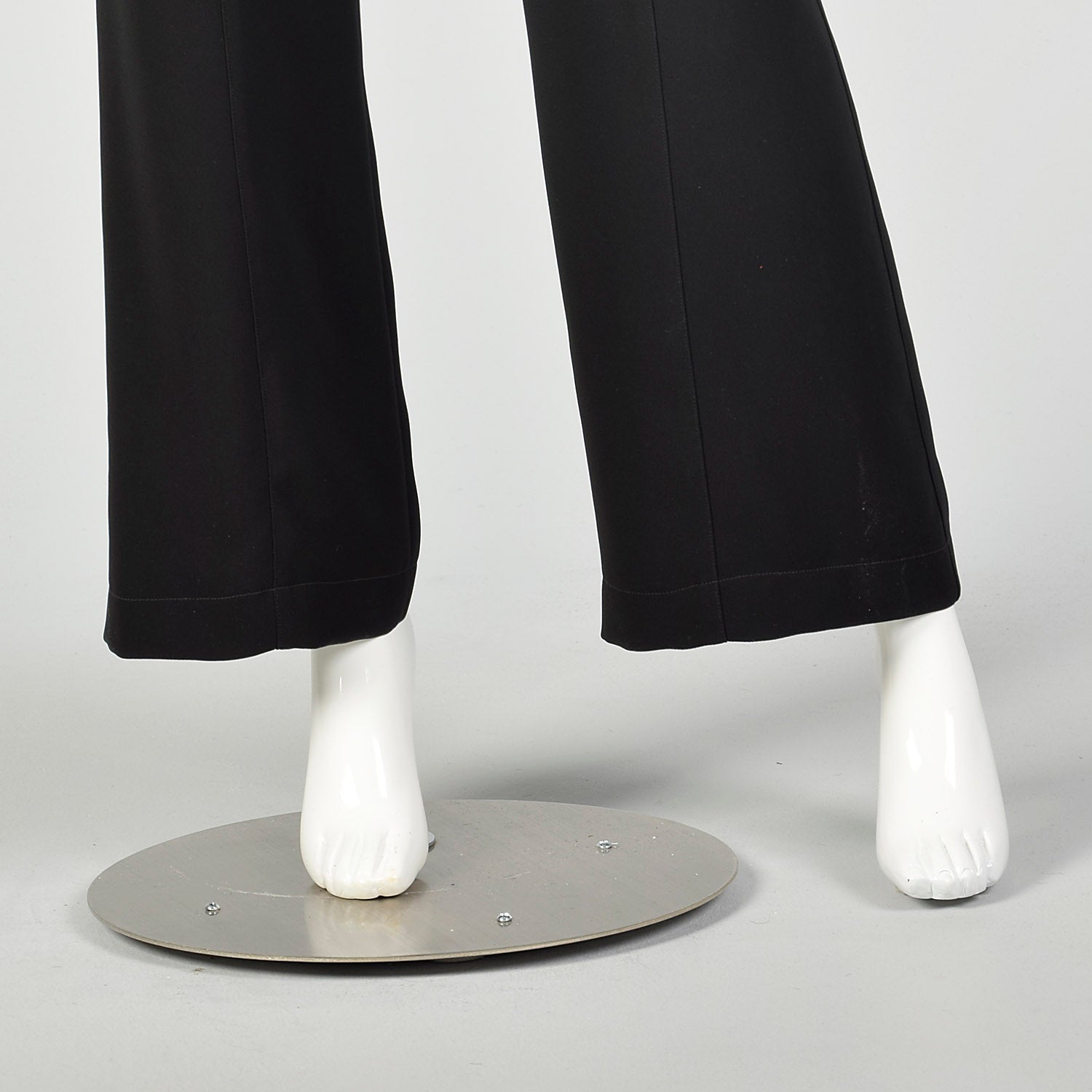 XS Thierry Mugler Sexy Black Strapless Wide Leg Jumpsuit