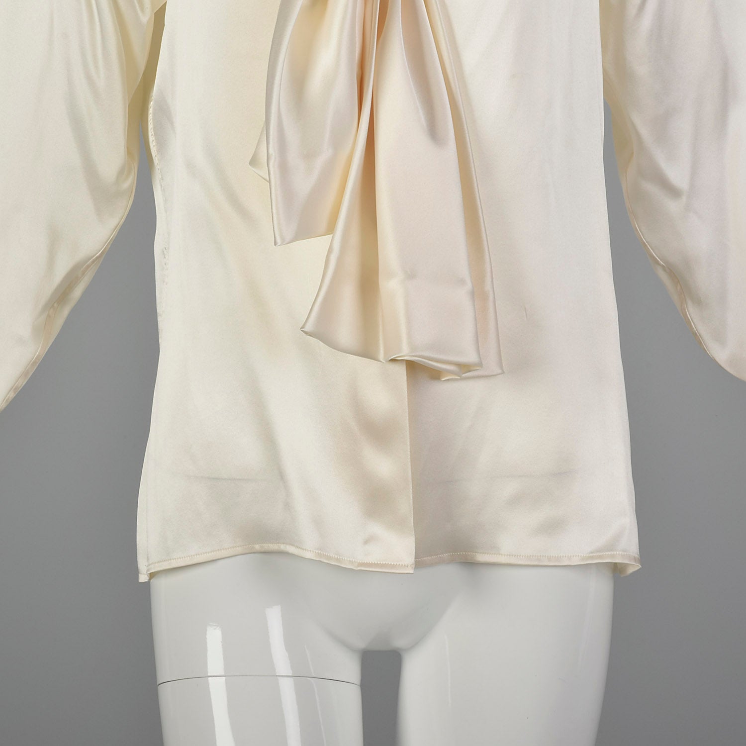 Large Yves Saint Laurent Rive Gauche 1990s Silk Blouse