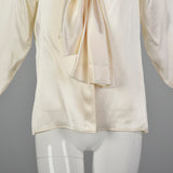 Large Yves Saint Laurent Rive Gauche 1990s Silk Blouse