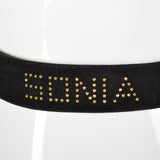 1990s Sonia Rykiel Black Suede Signature Belt