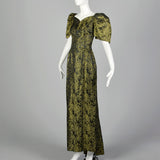 Small 1940s Damask Evening Gown