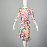 1980s Lanvin Pink Silk Two Piece Set