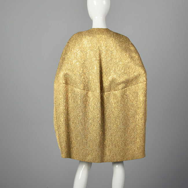 1960s Metallic Gold Cape
