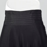 1950s Black Pleated Waistband Skirt
