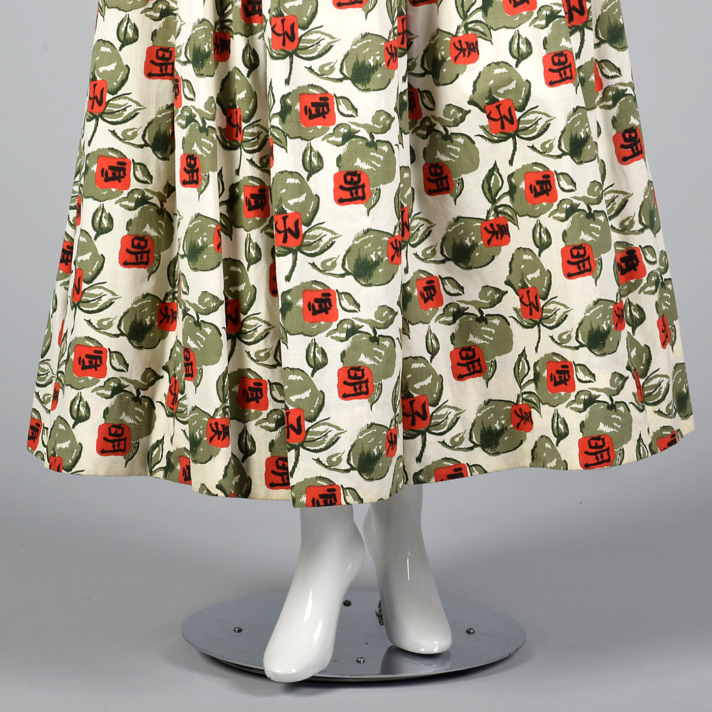 1950s Horrockses Novelty Print Strapless Dress