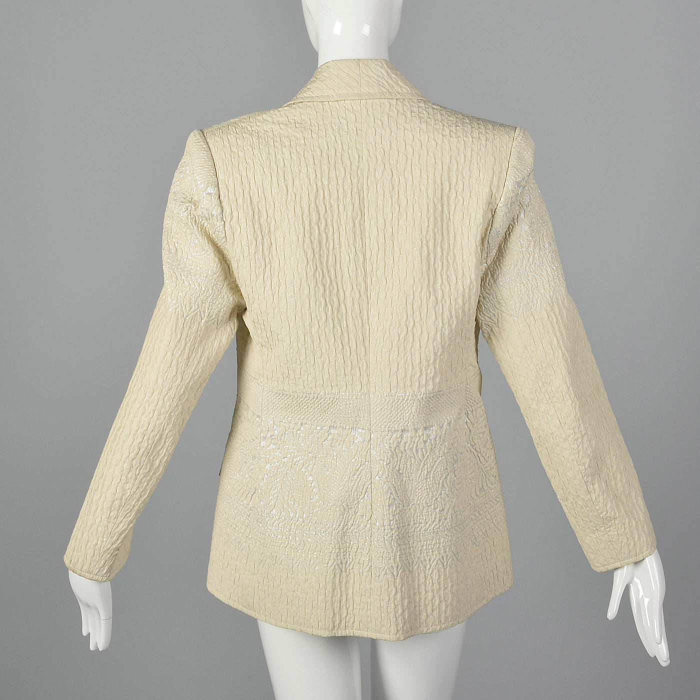Medium Christian Lacroix 1990s Cream and Silver Blazer