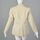 Medium Christian Lacroix 1990s Cream and Silver Blazer
