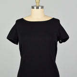 XL 1960s Black Shift Dress