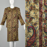 XL Adele Simpson 1980s Jacket and Skirt Set
