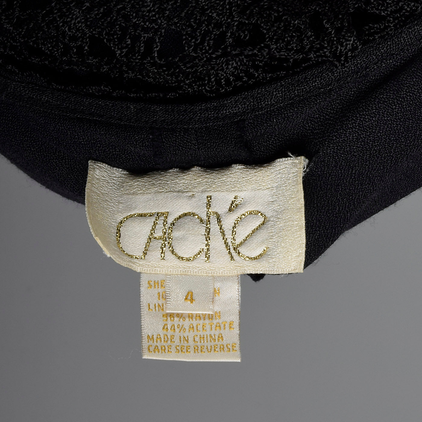 1990s Cache Black Crochet Dress