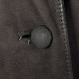 Small Designer Taupe Suede Snakeskin Trim Coat
