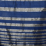 Small 1950s Semi Sheer Metallic Striped Dress