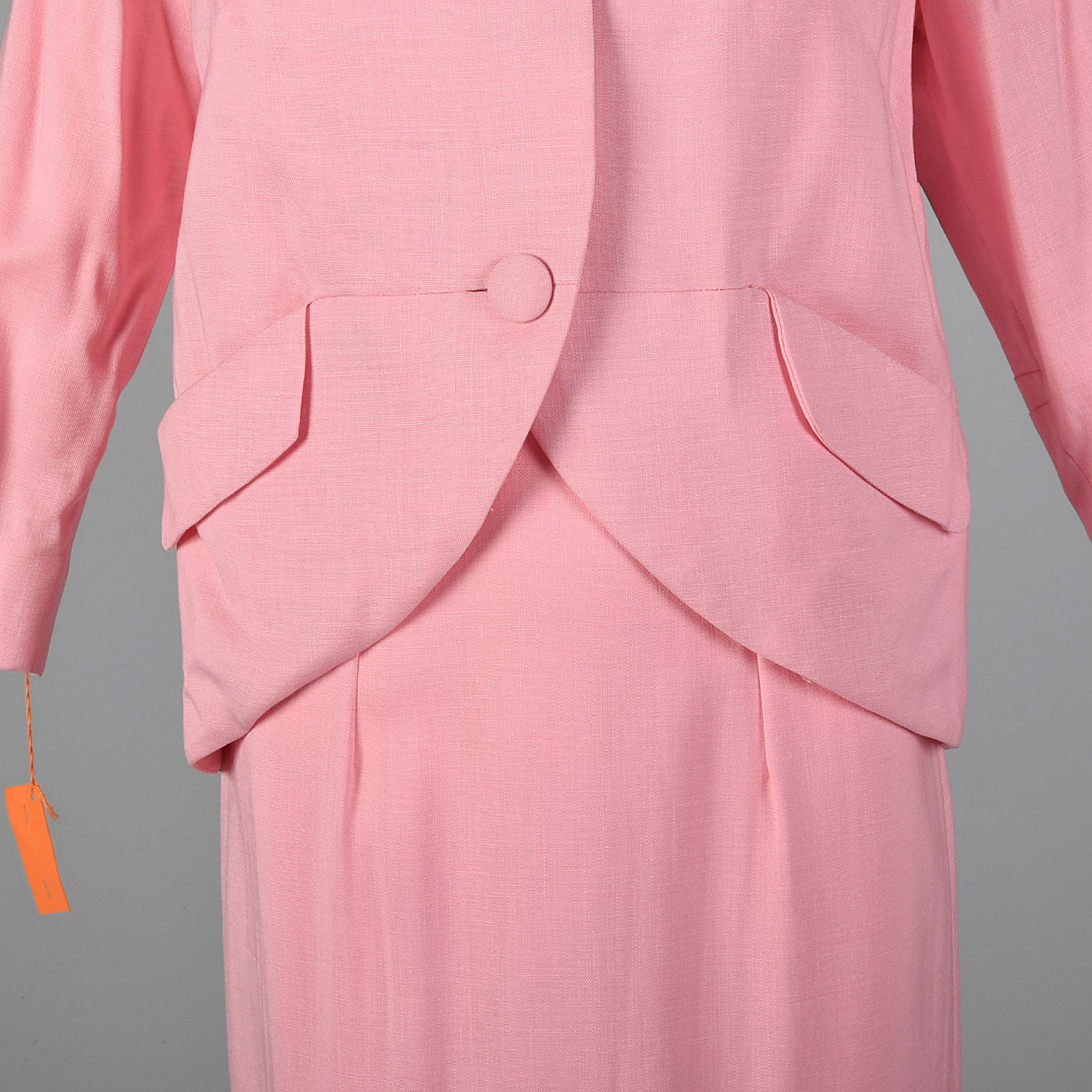 1960s Lilli Diamond Deadstock Pink Wiggle Dress and Jacket Set