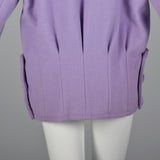 1980s Bernard Perris Lavender Wrap Coat