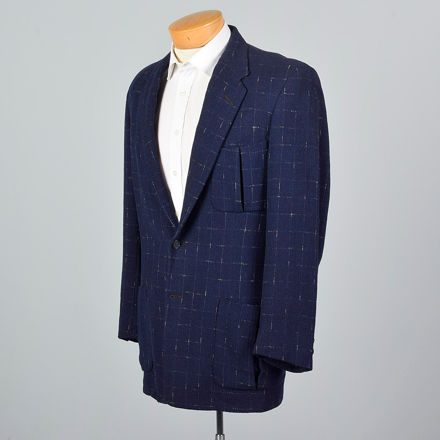 1950s Navy Blue Atomic Fleck Jacket